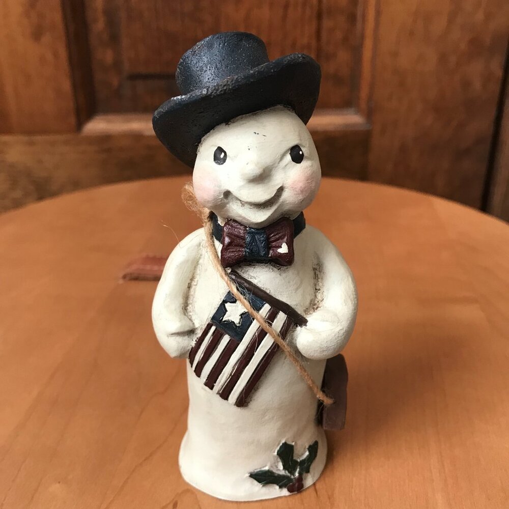 Sarah's Attic Old Glory Snowman - Limited Edition - Hang Tag Attached